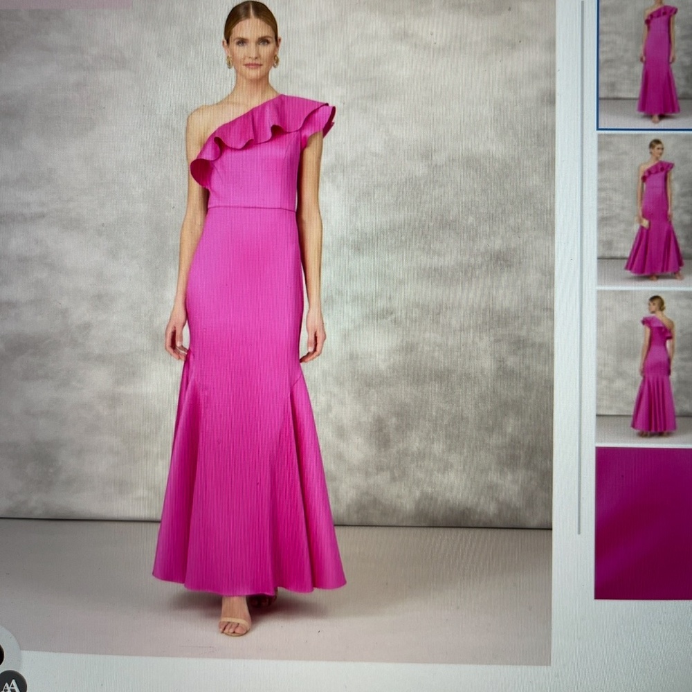NWT Aiden Mattox Fushia Satin Mother of Bride Formal Dress Size 10